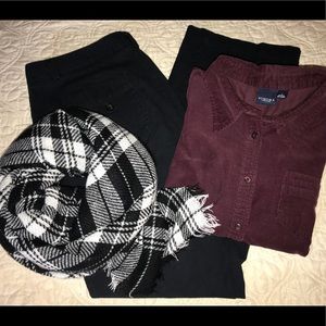 Sonoma corduroy shirt, Dockers, Blanket scarf